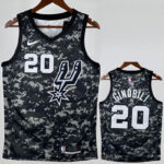 SA Spurs GINOBILI #20 Camouflage color Top Quality Hot Pressing NBA Jersey