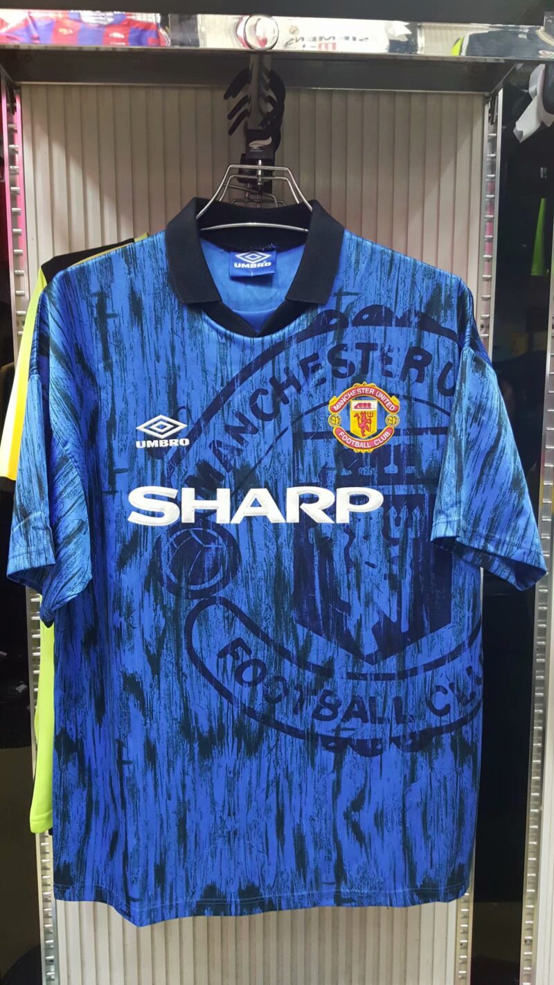 1992-1993 Man Utd Away Retro Soccer Jersey - Image 3