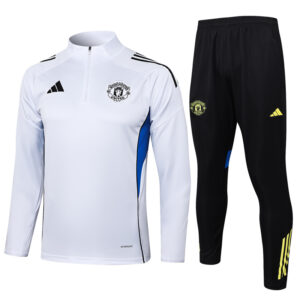 25-26 Man Utd White Half Pull Tracksuit #B2537(半拉链)