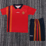 1994 Spain Home Kids Retro Soccer Jersey