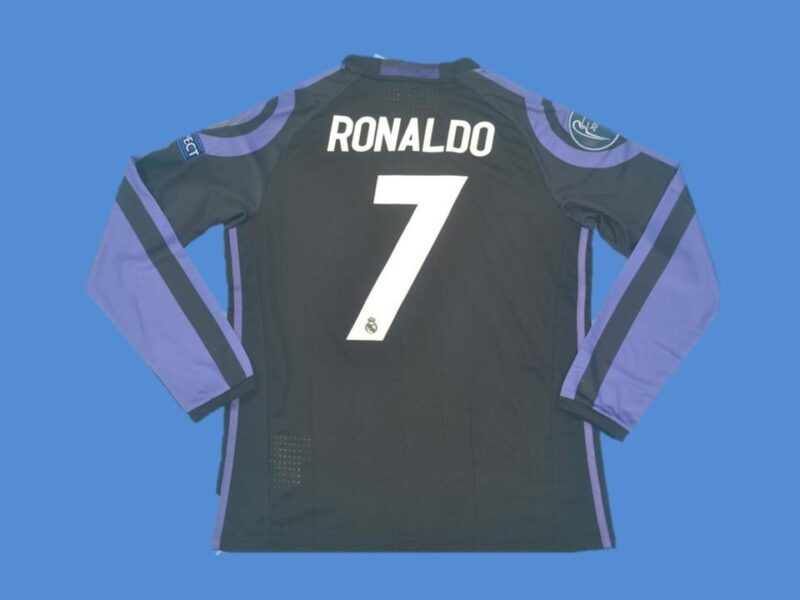 2016-2017 RMA Away Black Long Sleeve Retro Soccer Jersey (长袖) - Image 12