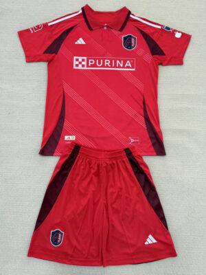 25-26 ST Louis City Home Kids Soccer Jersey (带章)