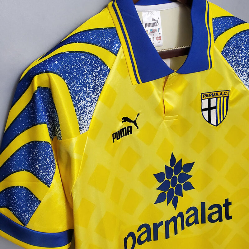 1995-1997 Parma Yellow Retro Soccer Jersey - Image 3