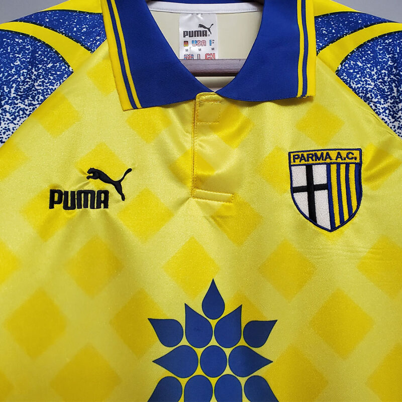 1995-1997 Parma Yellow Retro Soccer Jersey - Image 4