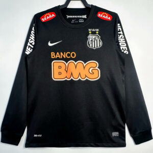 2012-2013 Santos FC Black Long Sleeve Retro Soccer Jersey (长袖)