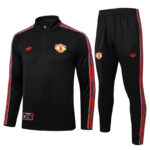 25-26 Man Utd Black Half Pull Tracksuit #B2506(半拉链)