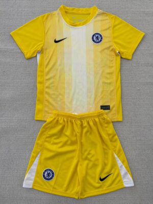 25-26 CHE Yellow Goalkeeper Kids Soccer Jersey