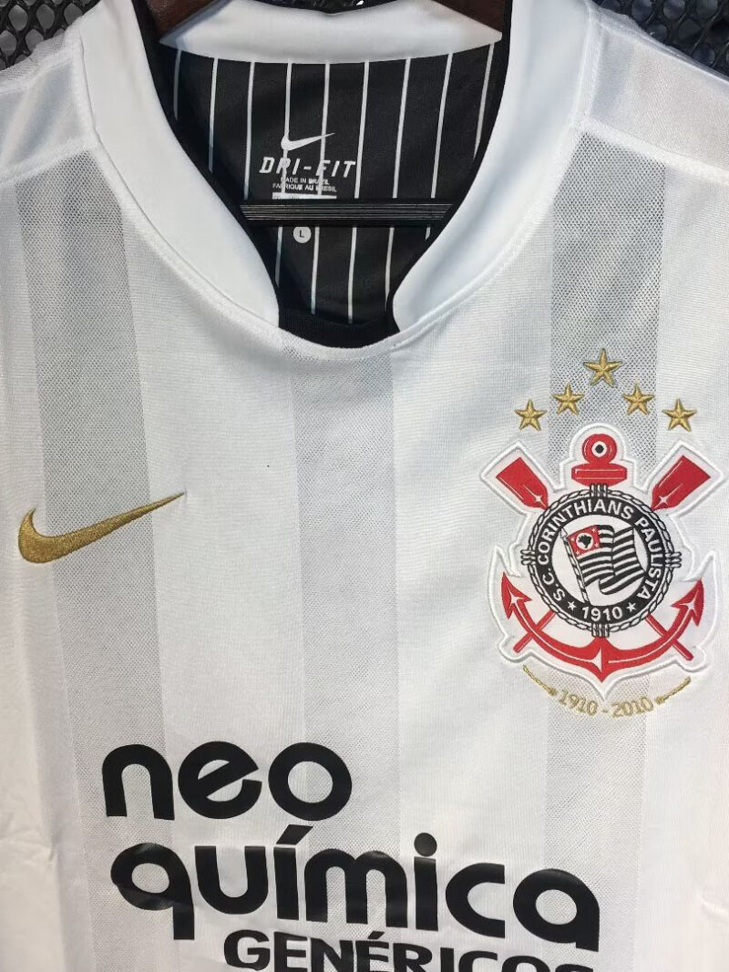 2010 Corinthians Home Retro Soccer Jersey - Image 3