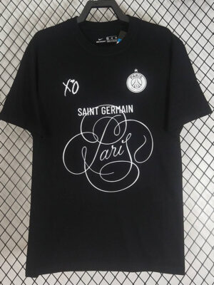 2025 PSG Black XO High Quality Casual T-Shirt