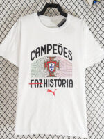 25-26 Portugal Champion White High Quality Casual T-Shirt