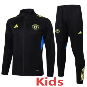 25-26 Man Utd Black Kids Jacket Tracksuit #E2551(童装)(绿标)