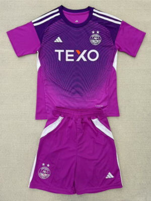 25-26 Aberdeen Purple Goalkeeper Kids Soccer Jersey