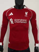 25-26 LIV Home Long Sleeve Player Version Soccer Jersey (长袖球员)