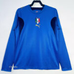 2006 Italy Home Long Sleeve Retro Soccer Jersey (长袖)