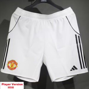 25-26 Man Utd Home Player Version Shorts Pants (High Quality)(球员短裤)