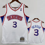 1996-97 76ERS IVERSON #3 White Retro Top Quality Hot Pressing NBA Jersey