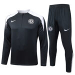 25-26 CHE Dark gray Half Pull Tracksuit #B2577(半拉链)