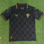 26-27 Portugal Black Fans Soccer Jersey