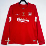 2004-2005 LIV Home Long Sleeve Retro Soccer Jersey (长袖)前带字