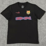 25-26 BAR Black High Quality Casual T-Shirt #圆领彩标