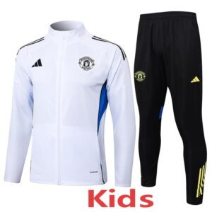 25-26 Man Utd White Kids Jacket Tracksuit #E2559(童装)