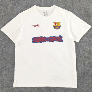 25-26 BAR White High Quality Casual T-Shirt #圆领彩标