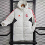 23-24 Man Utd White Hooded Cotton Coat Red Edge (红色边) 棉衣