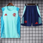24-25 Flamengo Light green Tank top and shorts suit
