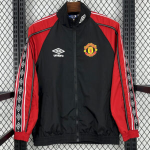 24-25 Man Utd Black Red Windbreaker