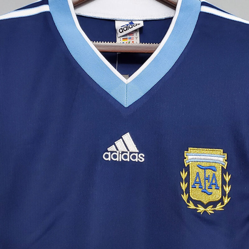 1998 Argentina Away Retro Soccer Jersey - Image 3