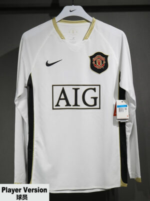 2006-2007 Man Utd Away Player Version 长袖球员 Long Sleeve Retro Soccer Jersey