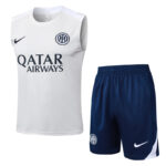 25-26 INT White Tank top and shorts suit #D2576