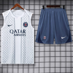 25-26 PSG White Tank top and shorts suit