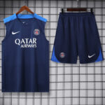25-26 PSG Royal blue Tank top and shorts suit