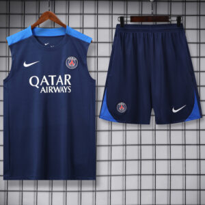 25-26 PSG Royal blue Tank top and shorts suit