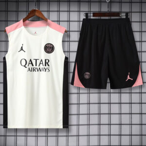 25-26 PSG Jordan White Tank top and shorts suit