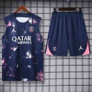 24-25 PSG Jordan Dark blue Tank top and shorts suit