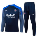 25-26 PSG Royal blue Half Pull Tracksuit #B2585(半拉链)