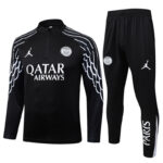 25-26 PSG Jordan Black Half Pull Tracksuit #B2573(半拉链)
