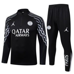 25-26 PSG Jordan Black Half Pull Tracksuit #B2573(半拉链)