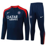 25-26 PSG Royal blue Half Pull Tracksuit #B2546(半拉链)