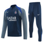 25-26 PSG Royal blue Half Pull Tracksuit (半拉链)