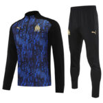 25-26 Marseille Blue black Half Pull Tracksuit (半拉链)