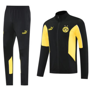 25-26 Dortmund Black Yellow Jacket Tracksuit #01
