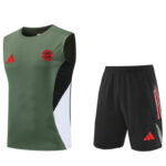 25-26 Bayern Army green Tank top and shorts suit