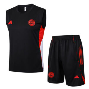 25-26 Bayern Black Tank top and shorts suit #D2557