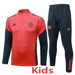 25-26 Bayern Orange Kids Half Pull Tracksuit #E25120(童装)(半拉链)