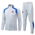 25-26 Bayern Light gray Jacket Tracksuit #A2552