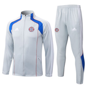 25-26 Bayern Light gray Jacket Tracksuit #A2552