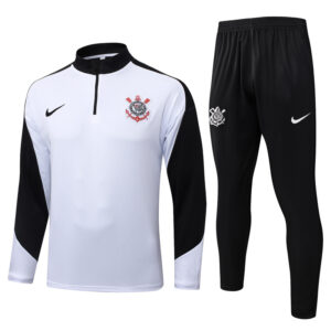 25-26 Corinthians White Half Pull Tracksuit #B2567(半拉链)